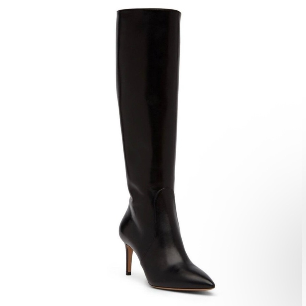 Bally Eilette Black Point Toe Knee-High Boots